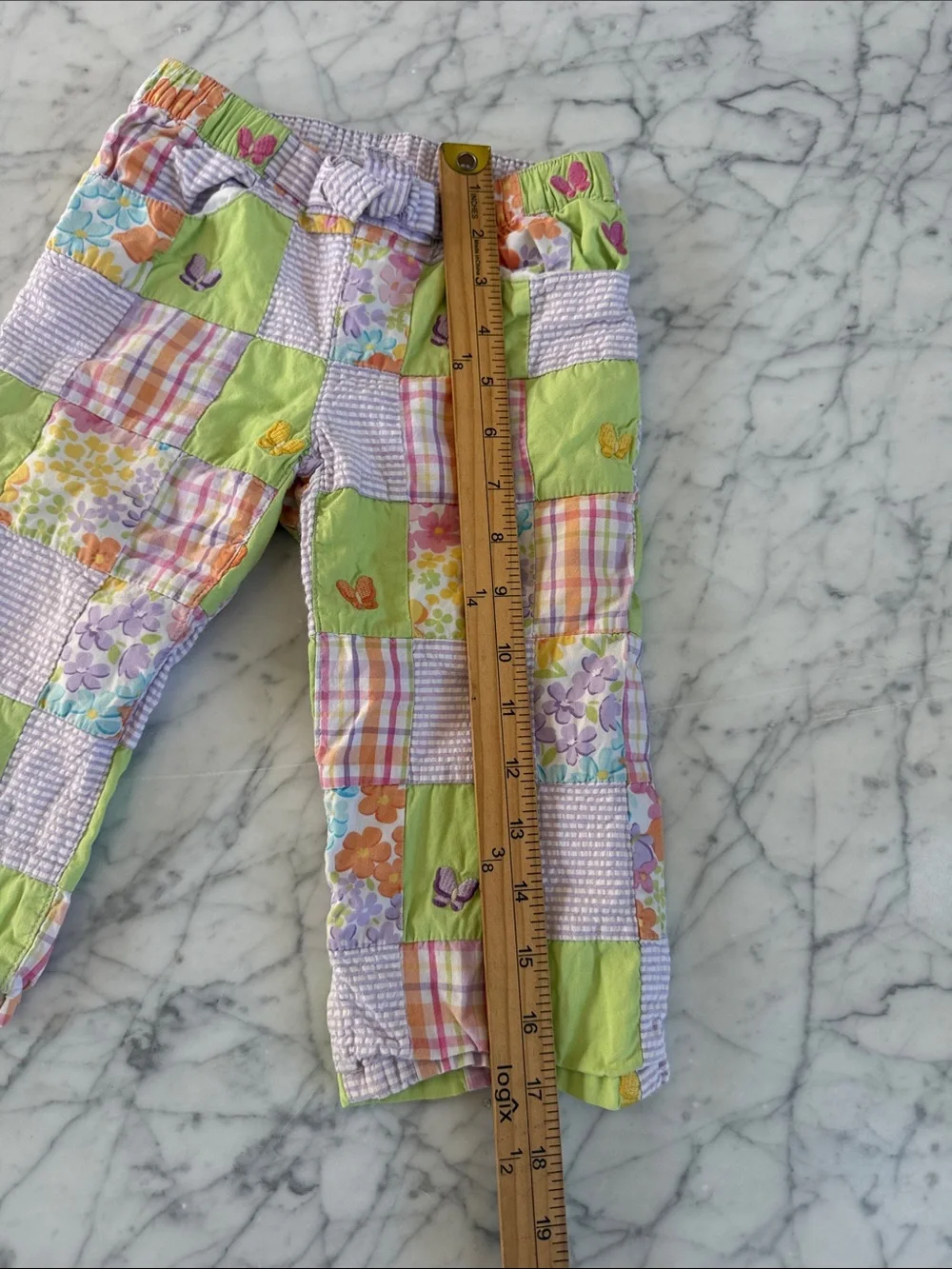 VTG Gymboree Butterfly Garden Patchwork Capri Pants Sz 5T